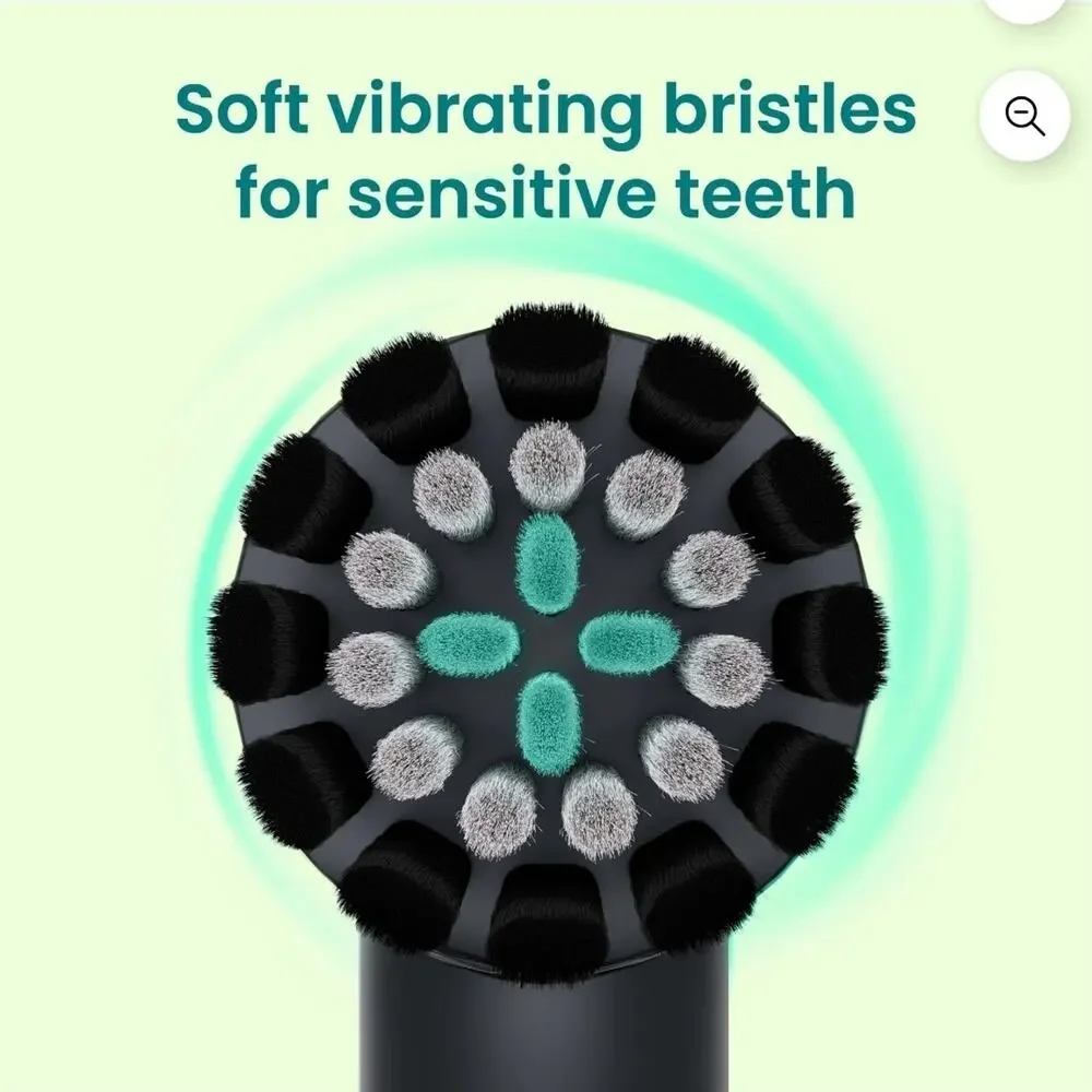 Electric Toothbrush Heads Refill Black Soft 6 Total Heads